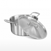 Каструля середня з кришкою, з нержавіючої сталі, 10 л GastroInox X2843