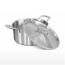 Каструля середня з кришкою, з нержавіючої сталі, 7,7 л GastroInox X2842 Каструля середня з кришкою, з нержавіючої сталі, 7,7 л GastroInox X2842